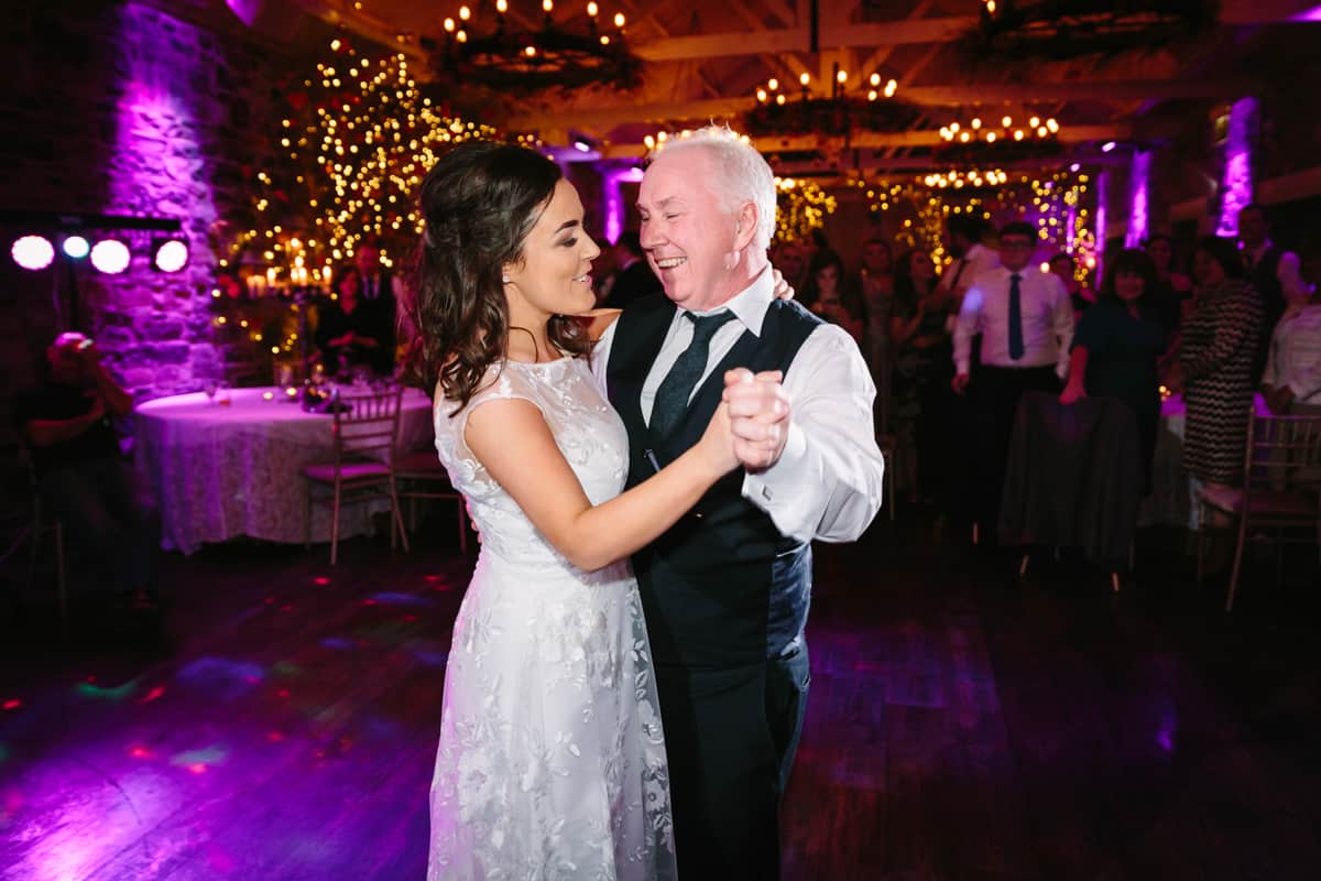 bride and dad dancing